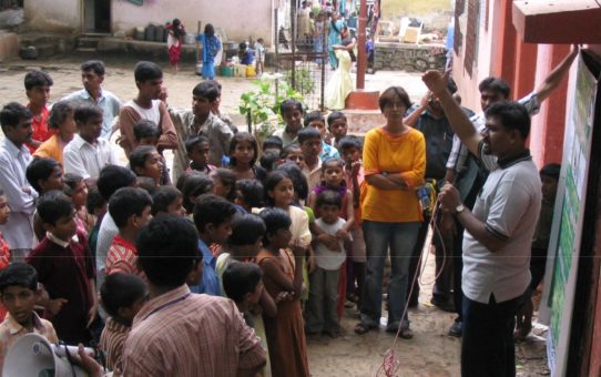 Volunteers interaction with locals